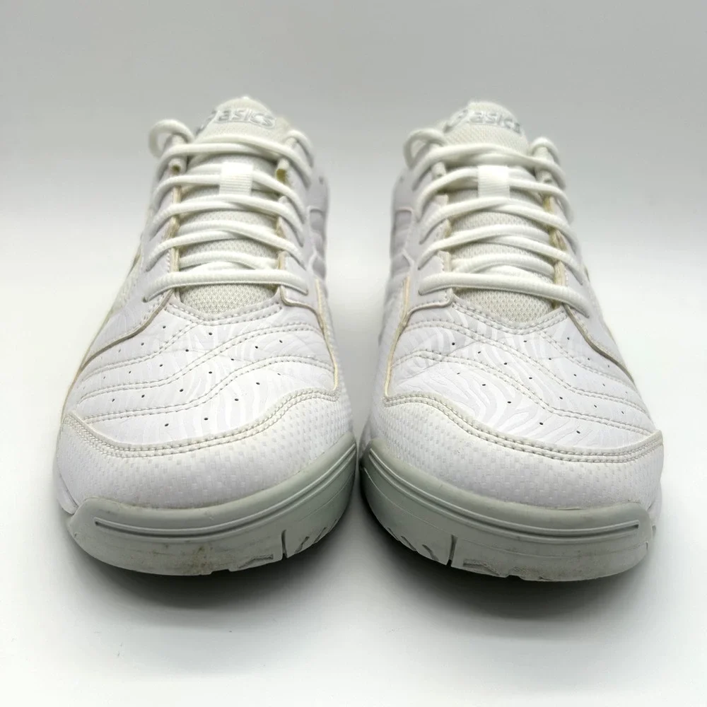 ASICS Gel-Dedicate 6 Tennis Shoes Mens 9 White Silver Athletic Court Sneakers